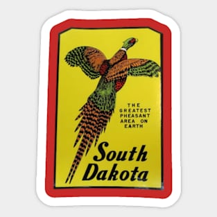 South Dakota 1960s Travel Window Decal Sticker